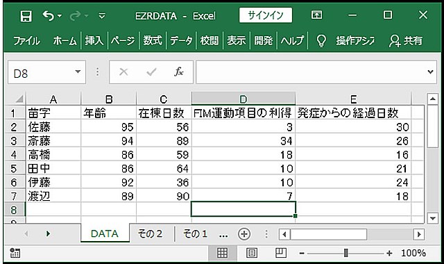 EZRでエクセルデータをインポートするやり方(データ取り込みのやり方) | もう一つの理学への道